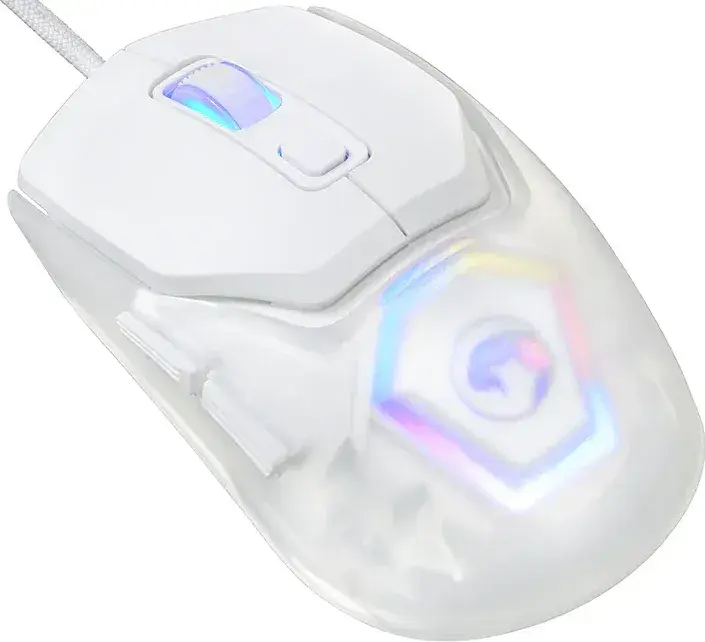 Игровой мышь Marvo Fit Lite G1, оптический сенсор PixArt 3327 12000 DPI, 7 программируемых кнопок, переключатели Omron, RGB подсветка, сменные накладки под ладонь