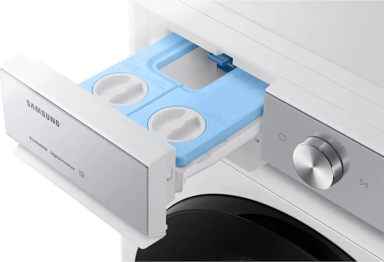 Стиральная машина Samsung WW11FB8B95GHUA с фронтальной загрузкой, 11 кг, Digital Inverter, AI Ecobubble, очистка паром, SmartThings, 1400 об/мин, класс A, белая