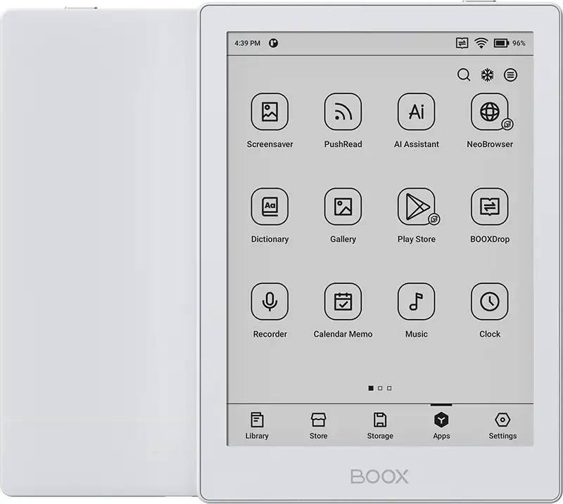 ONYX BOOX Go 6 E-Reader, White, 6" E Ink Carta 1300, 300 PPI, Octa-Core, 2GB RAM, 32GB, Android 11, Google Play Store, Front Light CTM, USB-C