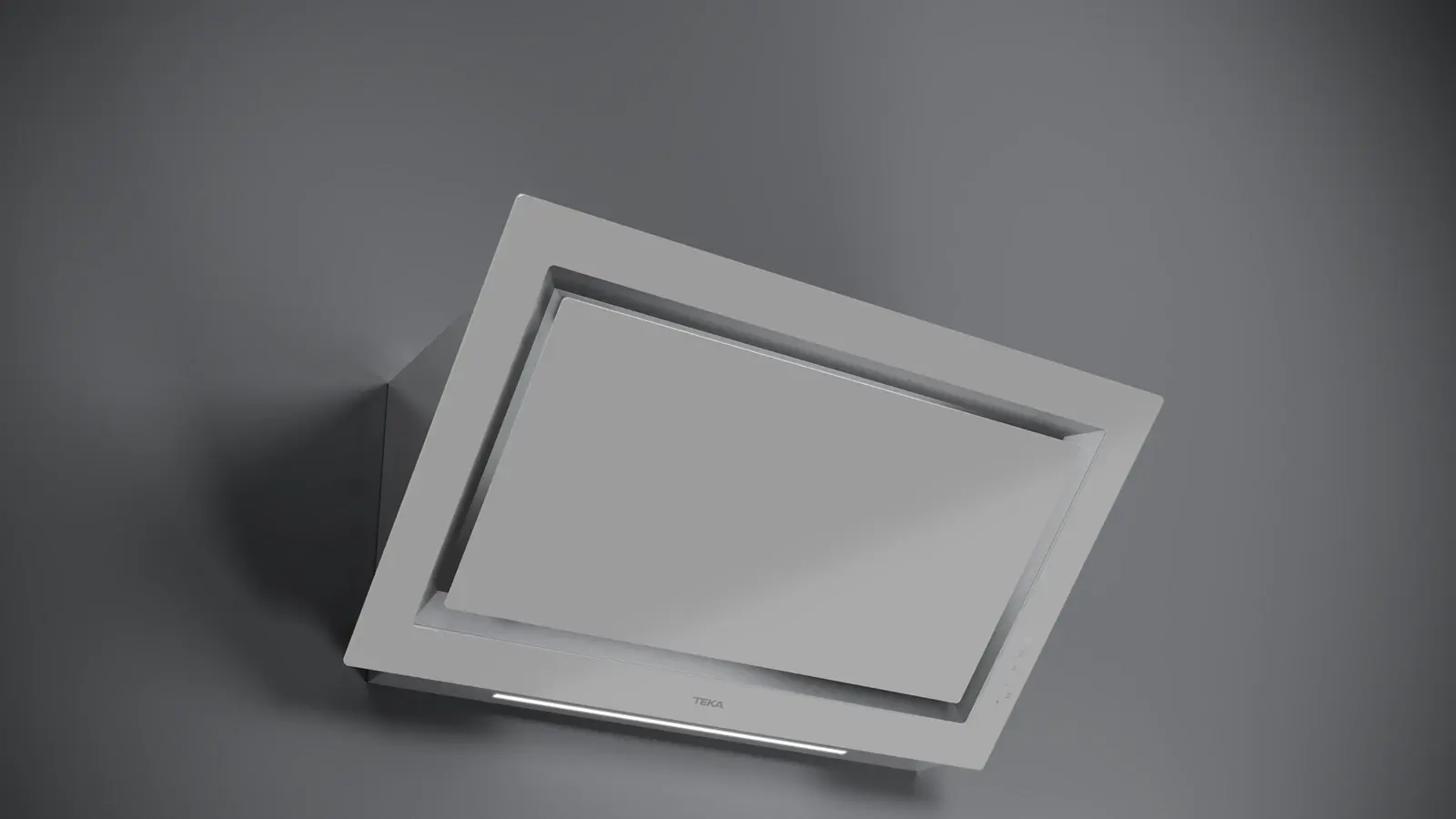 Teka DLV 98660 SM TOS Vertical Decorative Kitchen Hood, Urban Colors Edition Steam Grey, 900mm, Touch Control, LED Lighting, EcoPower Motor