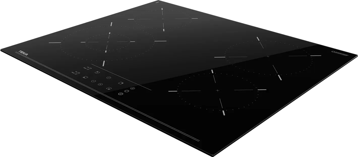 Teka TBC 64320 TTC BK Electric Vitroceramic Hob, 60 cm Black Glass, 4 Cooking Zones with Dual Circuit, Touch Control, Power Plus, Safety Lock