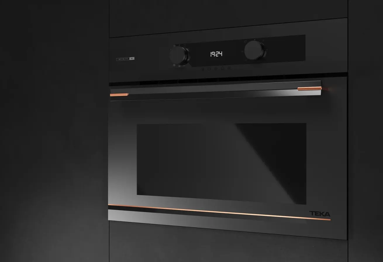 Cuptor Compact Multifuncțional cu Microunde Teka HLC 84-G1 BM Infinity G1, Negru Mat, Curățare cu Abur HydroClean, Capacitate 40L, 11 Funcții, 1000W
