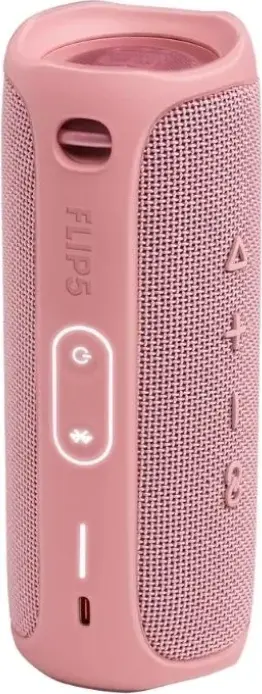 JBL Flip 5 Portable Bluetooth Speaker, Pink, 20W RMS, IPX7 Waterproof, 12h Battery Life, PartyBoost Stereo Pairing, USB Type-C Charging
