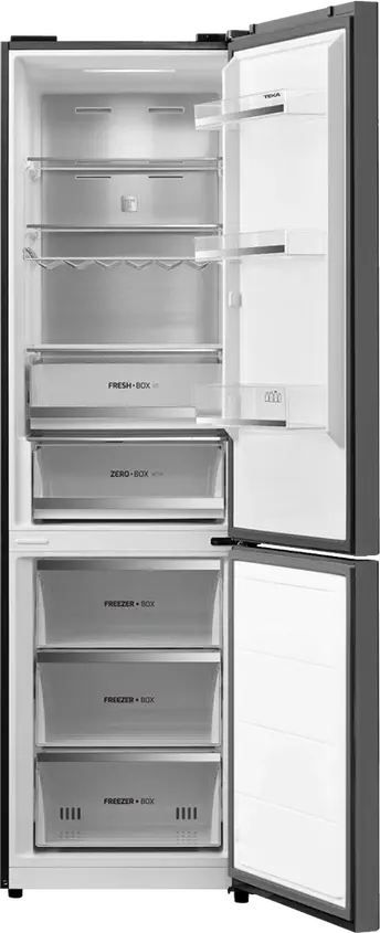 Teka RBF 88670 Van Gogh Free-standing Combi Refrigerator Freezer, Total No Frost, Inverter Motor, Dark Grey Crystal, 378L, Energy Class C, 59.5x70x201 cm