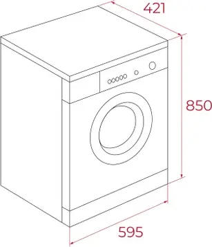 Teka WMK 10620 WH Free-standing Washing Machine, 6 kg Capacity, 1200 rpm Spin Speed, Energy Class A, Steam Function, 15 Programs, White