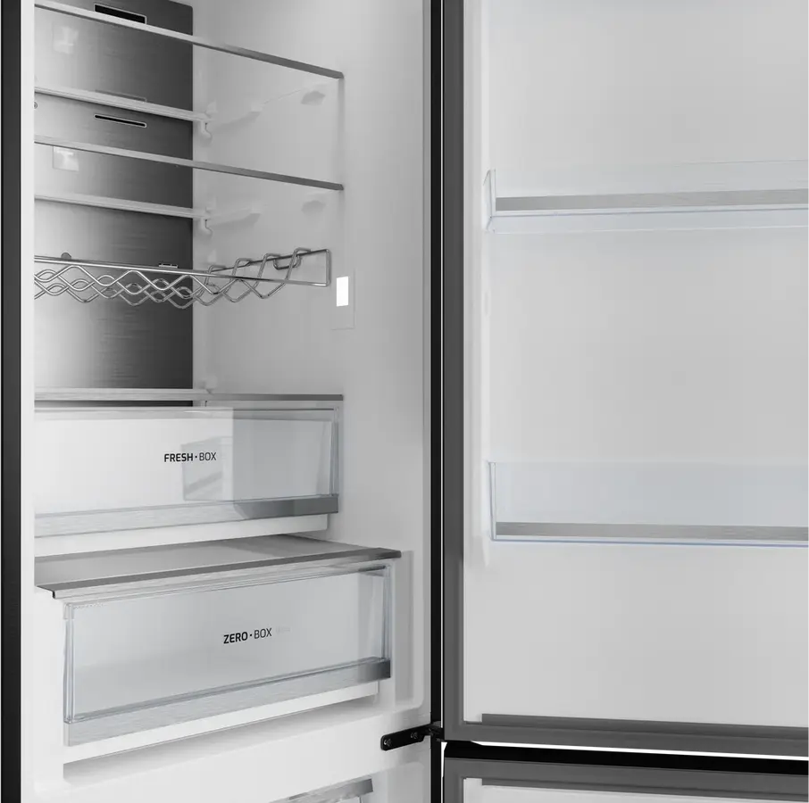 Frigider Combinat Teka RBF 88680 DSS, Total No Frost, Dark Inox, Motor Inverter, Metal Cooling, Iluminare LED, Capacitate 378L, 59.5x70x201 cm