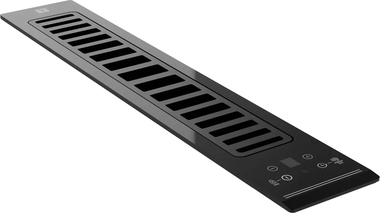 Teka FIH 16760 TOS BK VarioPro Modular Downdraft Hood, Crystal Black, Brushless EcoPower Motor, 630 m3/h Extraction, Touch Control, FreshAir Function