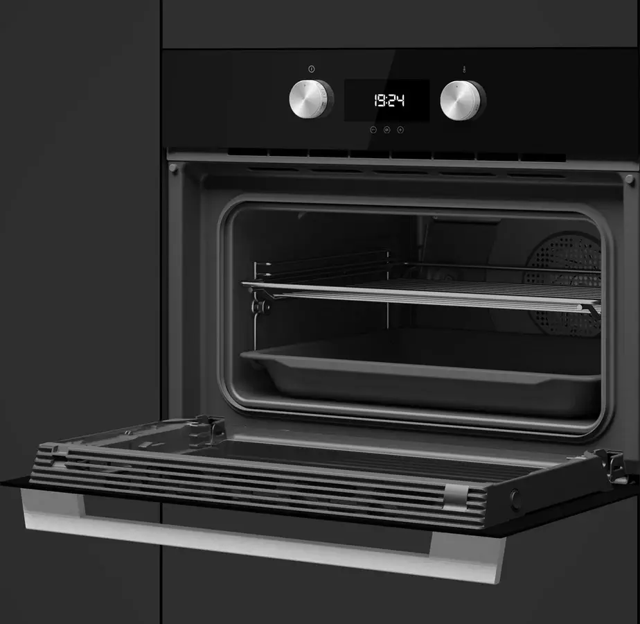 Teka HLC 8440 C BK Combi Multifunction SurroundTemp + Microwave Compact Oven, 40L, Night River Black, HydroClean ECO, Touch Control, 3400W