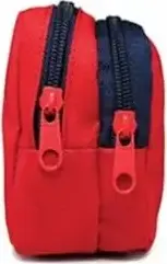 PIPPA KK220 Pencil Case, Durable Fabric School Accessory Organizer with 2 Separate Zippered Compartments, 20x10x6 cm