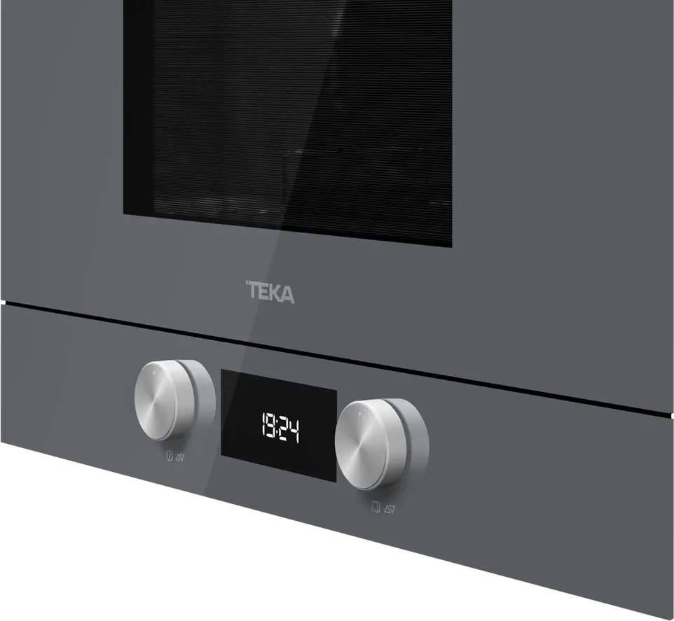Встраиваемая микроволновая печь с грилем Teka ML 8220 BIS L ST, стекло Stone Grey, керамическое дно без поворотного стола, объем 22 л, 850Вт/1200Вт