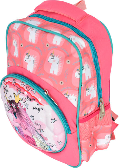 Pace PCE888 Student Backpack, Durable Polyester School Bag, 45x30x20cm, Large Main Compartment and Pockets, Black