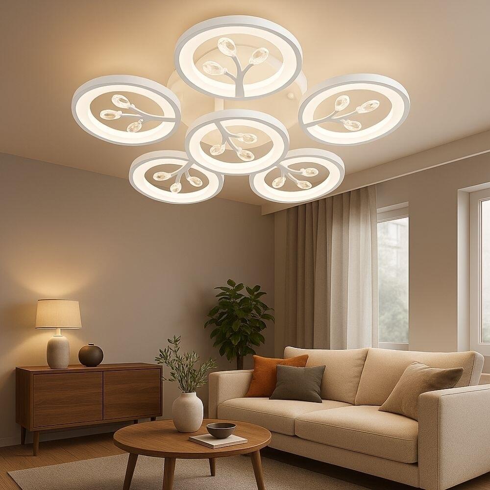 Lustra LED ProLED 120W, 14400lm, 3 Inele, Telecomanda, Intensitate Reglabila, Temperatura Culoare Variabila 3000K-6000K, Aluminiu Negru