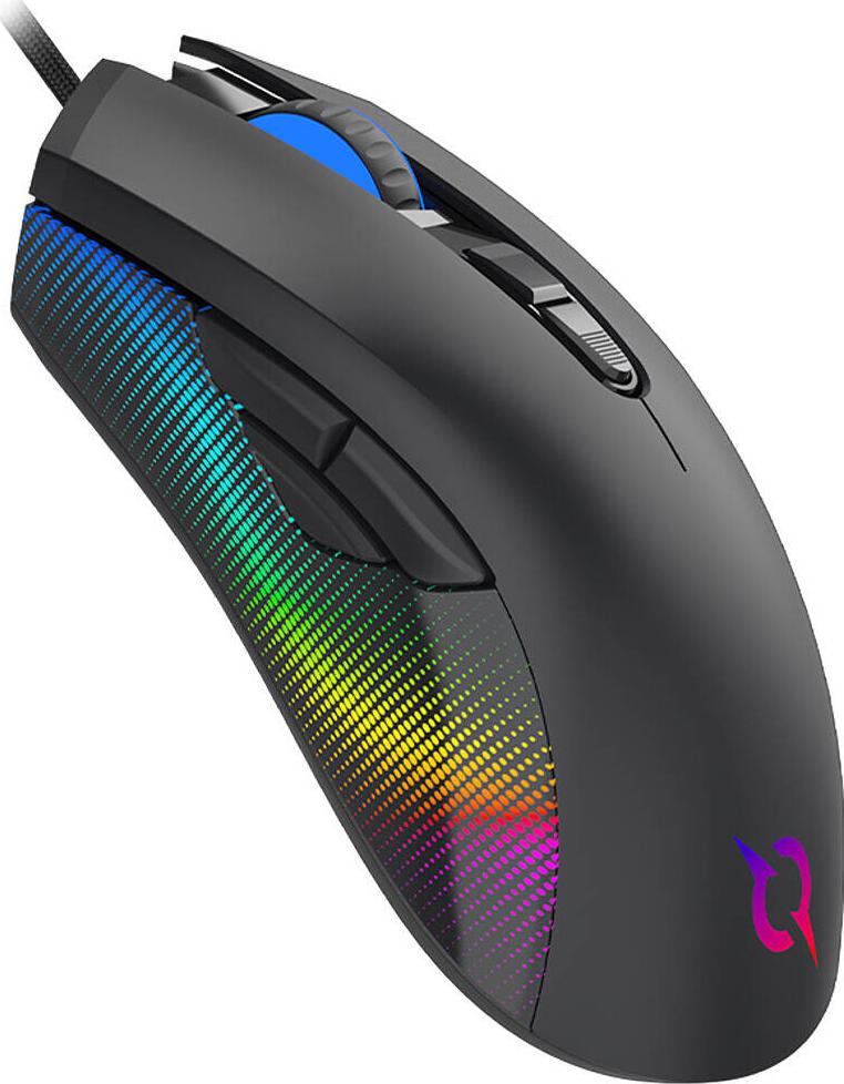Mouse Gaming Aqirys Phoenix, Senzor Optic PixArt 3327 pana la 12000 DPI, 8 Butoane Programabile, Switch-uri Huano, Iluminare RGB, Cablu Impletit, Negru