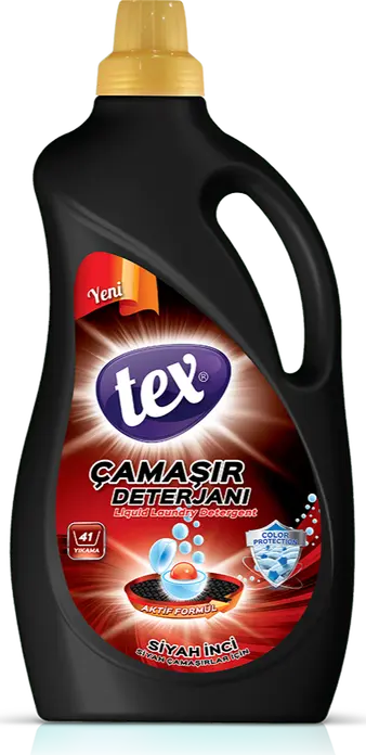 Detergent lichid de rufe TEX Siyah Inci pentru masini de spalat automate, protectie culori pentru haine negre si inchi, 2500ml, 41 spalari
