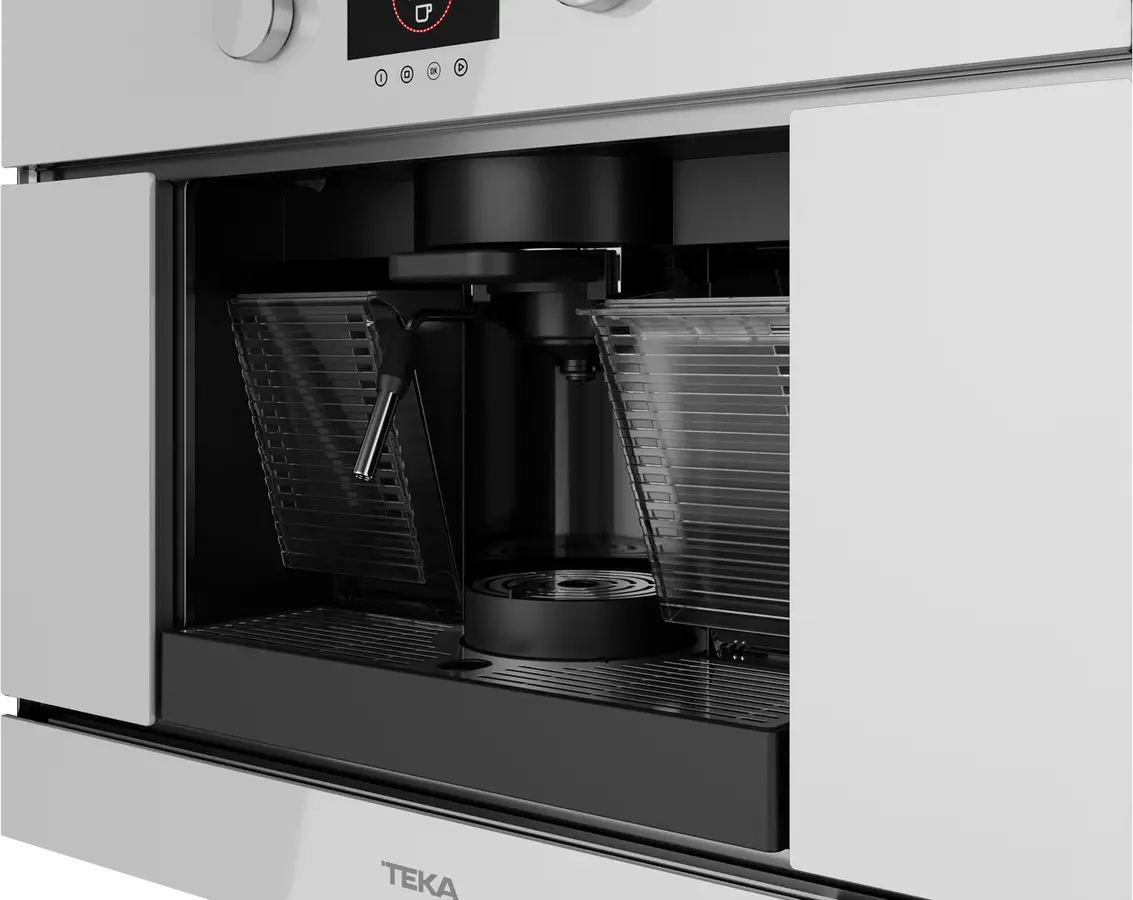 Teka CLC 8350 MC Built-in Espresso Machine, Urban Colours White Crystal, 19 Bar Pump, TFT Touch Display, Capsules & Ground Coffee, 1L Tank