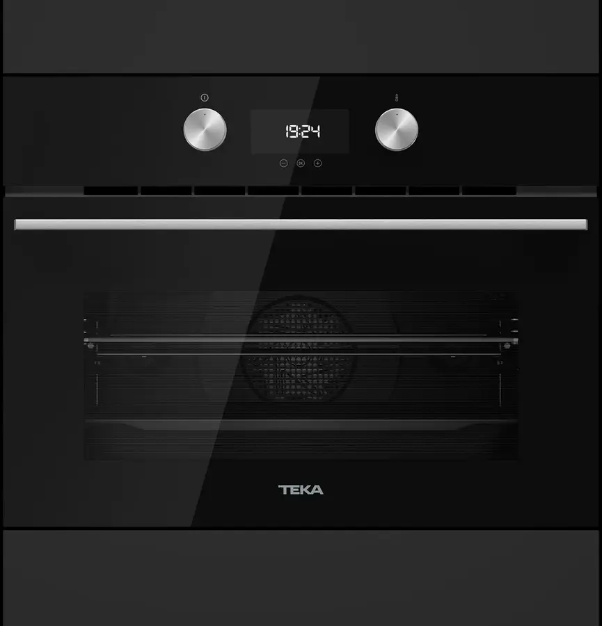 Teka HLC 8440 C BK Combi Multifunction SurroundTemp + Microwave Compact Oven, 40L, Night River Black, HydroClean ECO, Touch Control, 3400W
