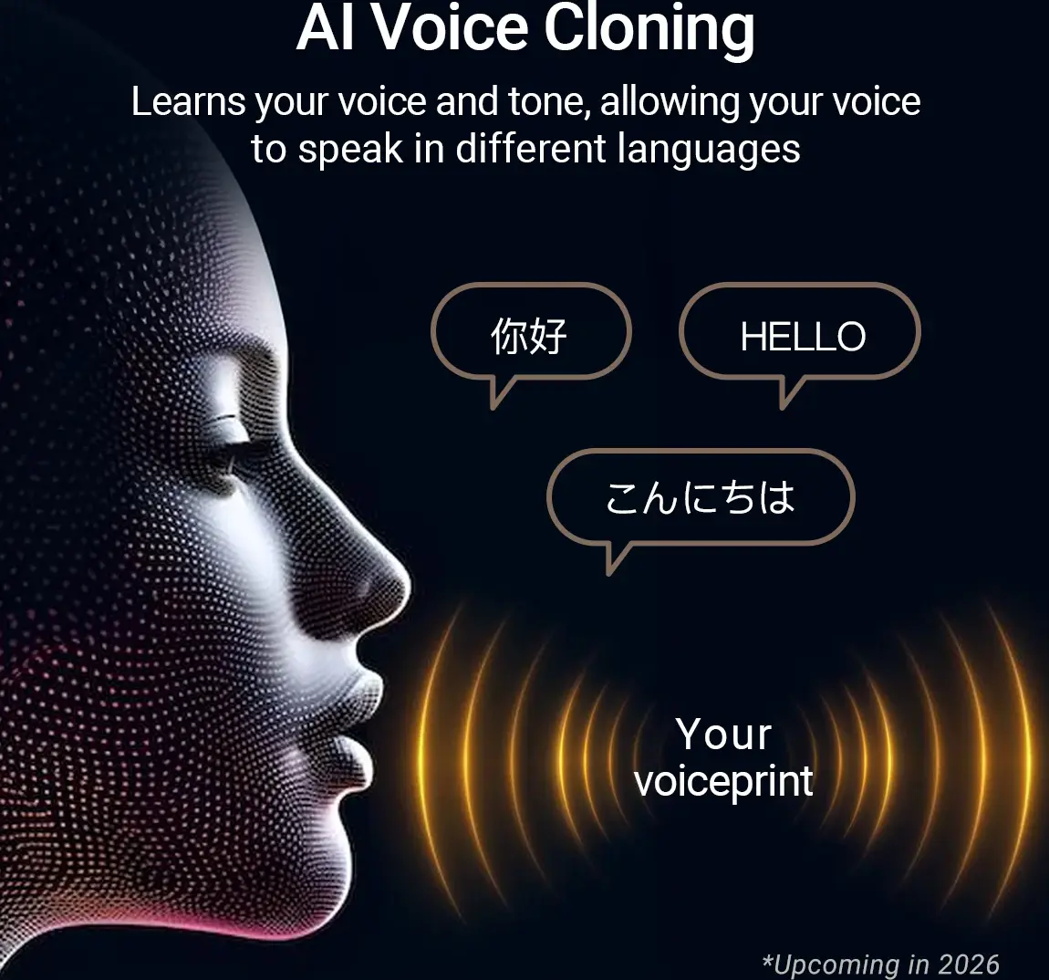 Timekettle W4 AI Interpreter Earbuds, Sandy Gold, Bone-Conduction Voiceprint Translation, 40 Languages, 93 Accents, 0.2s Response, HybridComm™ TWS