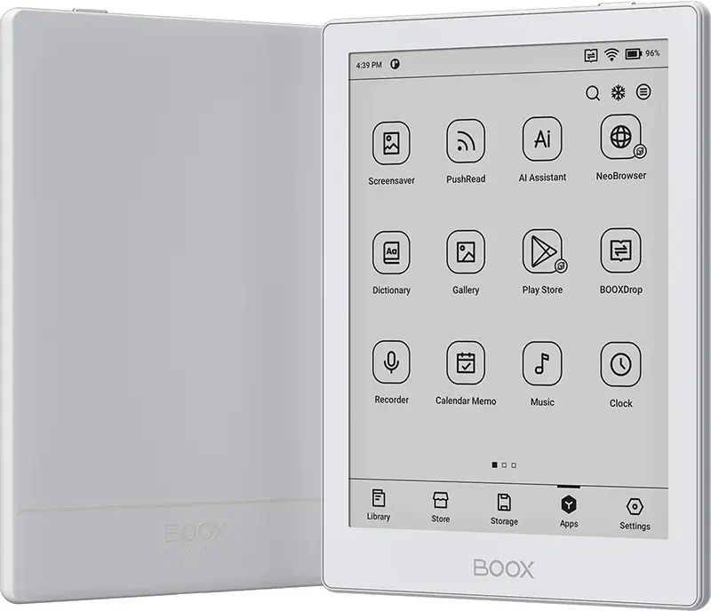 ONYX BOOX Go 6 E-Reader, White, 6" E Ink Carta 1300, 300 PPI, Octa-Core, 2GB RAM, 32GB, Android 11, Google Play Store, Front Light CTM, USB-C