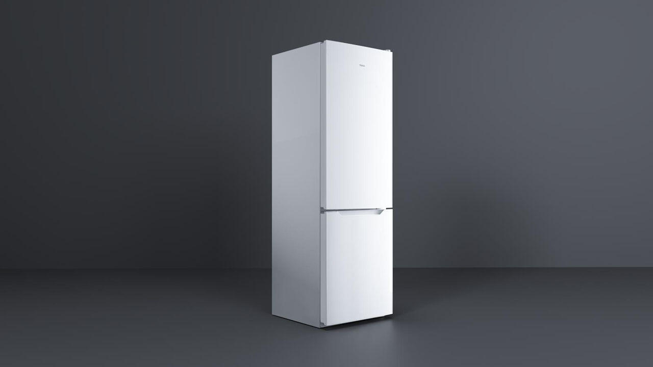 Teka NFL 342 Free Standing Combi Refrigerator, Full No Frost, Bottom Freezer, White, 325L Gross Volume, LED Lighting, Energy Class E, 188cm Height