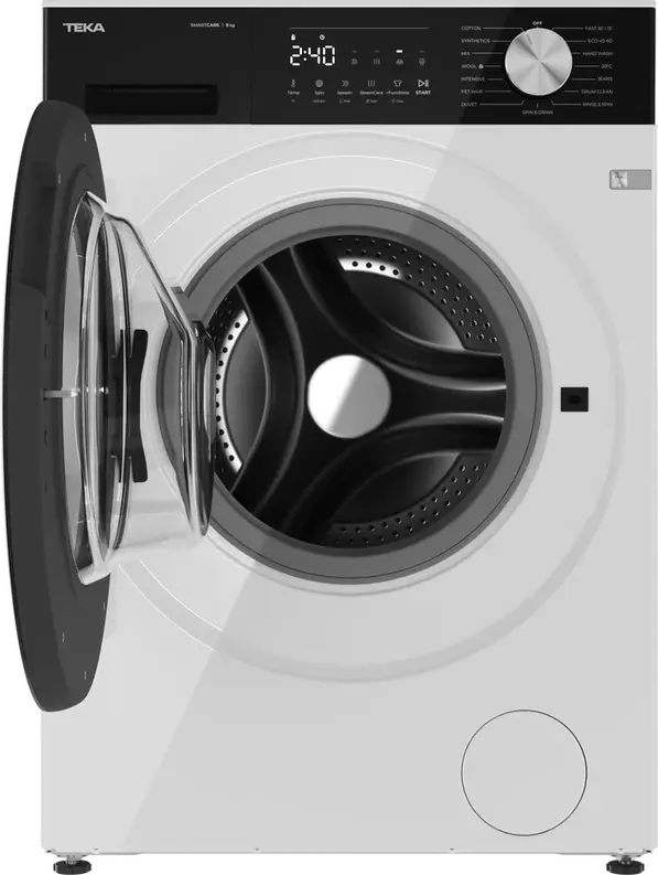 Стиральная машина Teka WM 20941 W EU SmartCare с фронтальной загрузкой, 9 кг, 1400 об/мин, инверторный мотор BLDC, функция Steam Care, 15 программ, класс A-10%