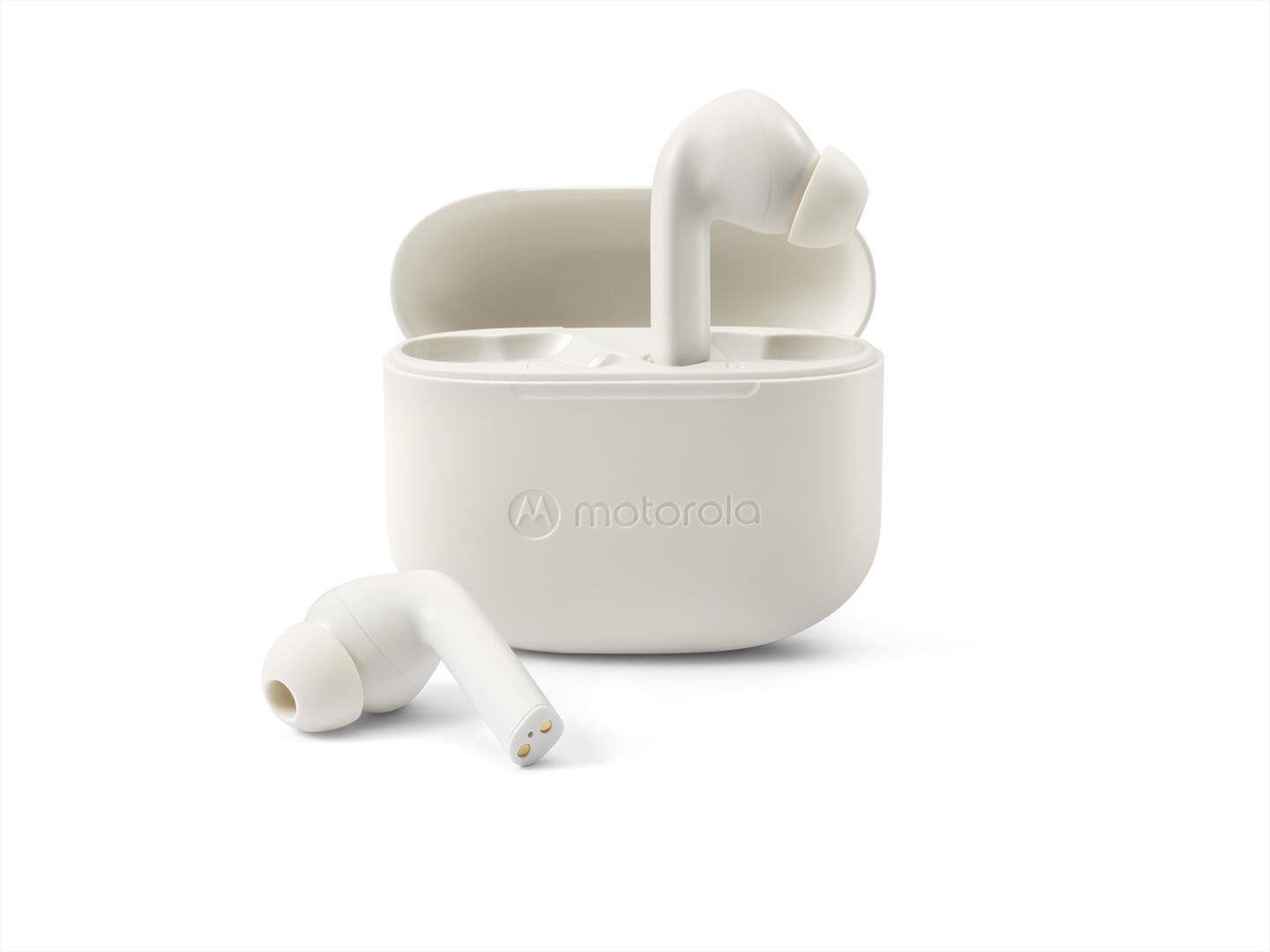 Motorola Moto Buds 065 True Wireless Earbuds, Bluetooth 5.3, 10mm Drivers, ENC Noise Cancellation, IPX4 Water Resistant, 17h Playtime - Tofu