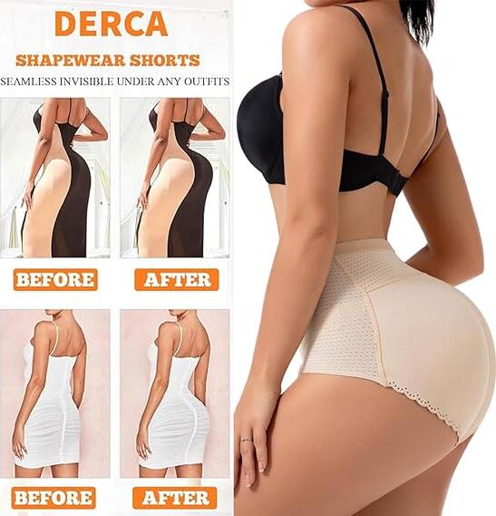 Low Waist Push Up Shapewear Panties with Removable Pads, Invisible Butt Lifting Underwear, 87% Polyester 13% Spandex, Seamless Butt Enhancer, Size: S