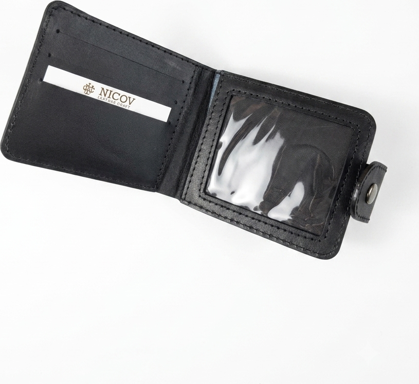 NICOV Classic MAXI Wallet in Natural Leather, Handmade in Moldova, 2 Banknote Compartments, 8 Card Slots, Money Pocket, 11.5 x 10 cm - Brown