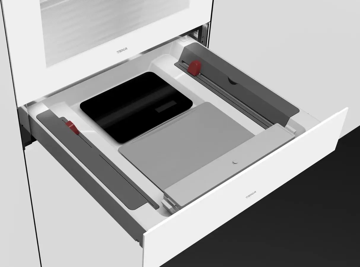 Teka VS 1520 GS Built-in Vacuum Sealer Drawer with Integrated Kitchen Scale, SoftClose Push-Pull System and Dual Roll Holders, 595x140x557 mm