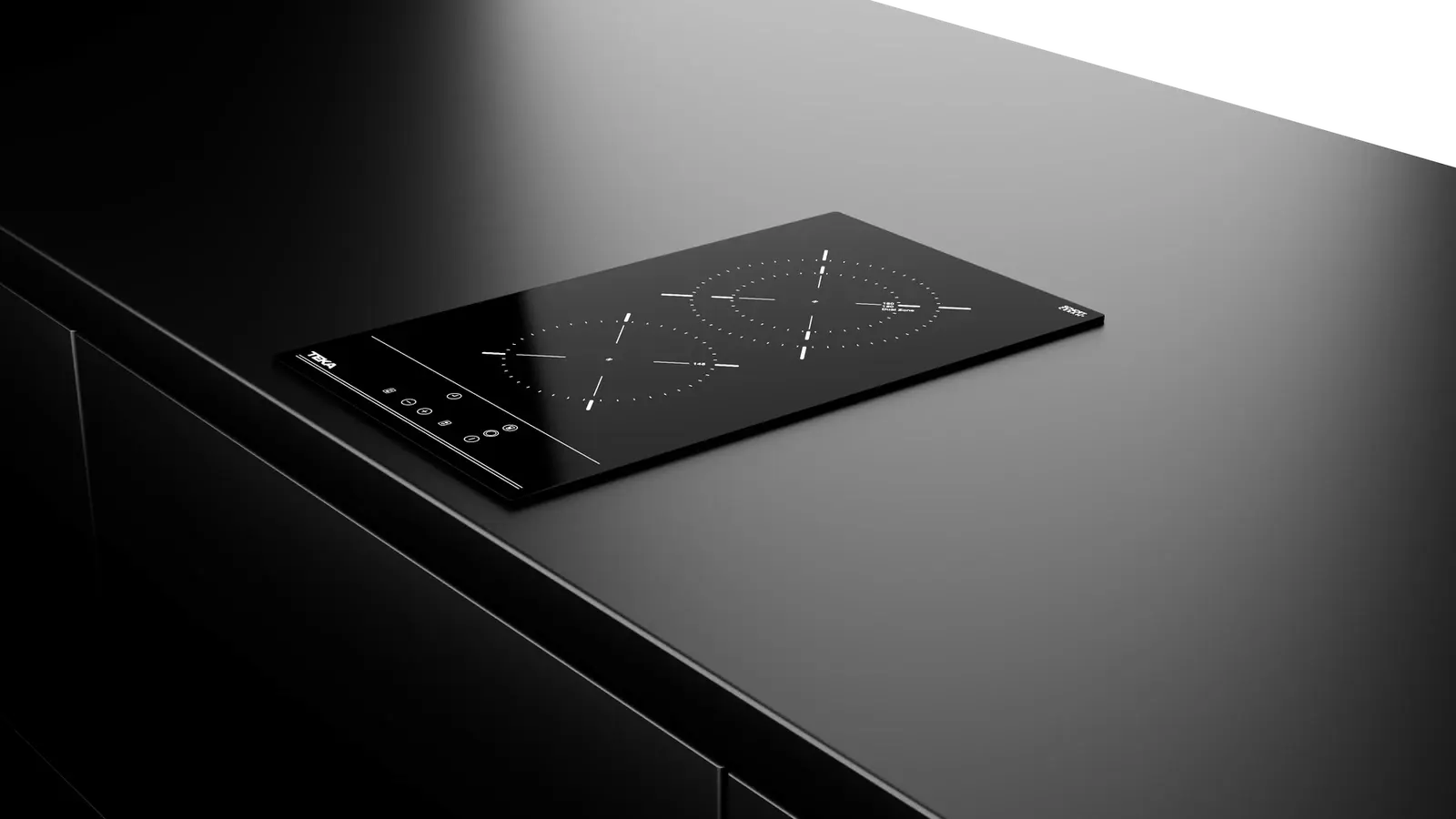 Teka TZC 32320 BK TTC VarioPro Modular Vitroceramic Domino Hob, 2 Cooking Zones, Touch Control, Ceramic Glass, Child Lock, Timer, 30x51 cm
