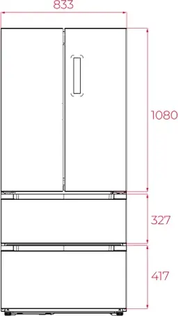 Холодильник Teka RFD 77825 SS EU French Door, нержавеющая сталь Inox, No Frost longLife, инверторный мотор, ионизатор IONCLEAN, объем 500-516 л, 189x83x65 см