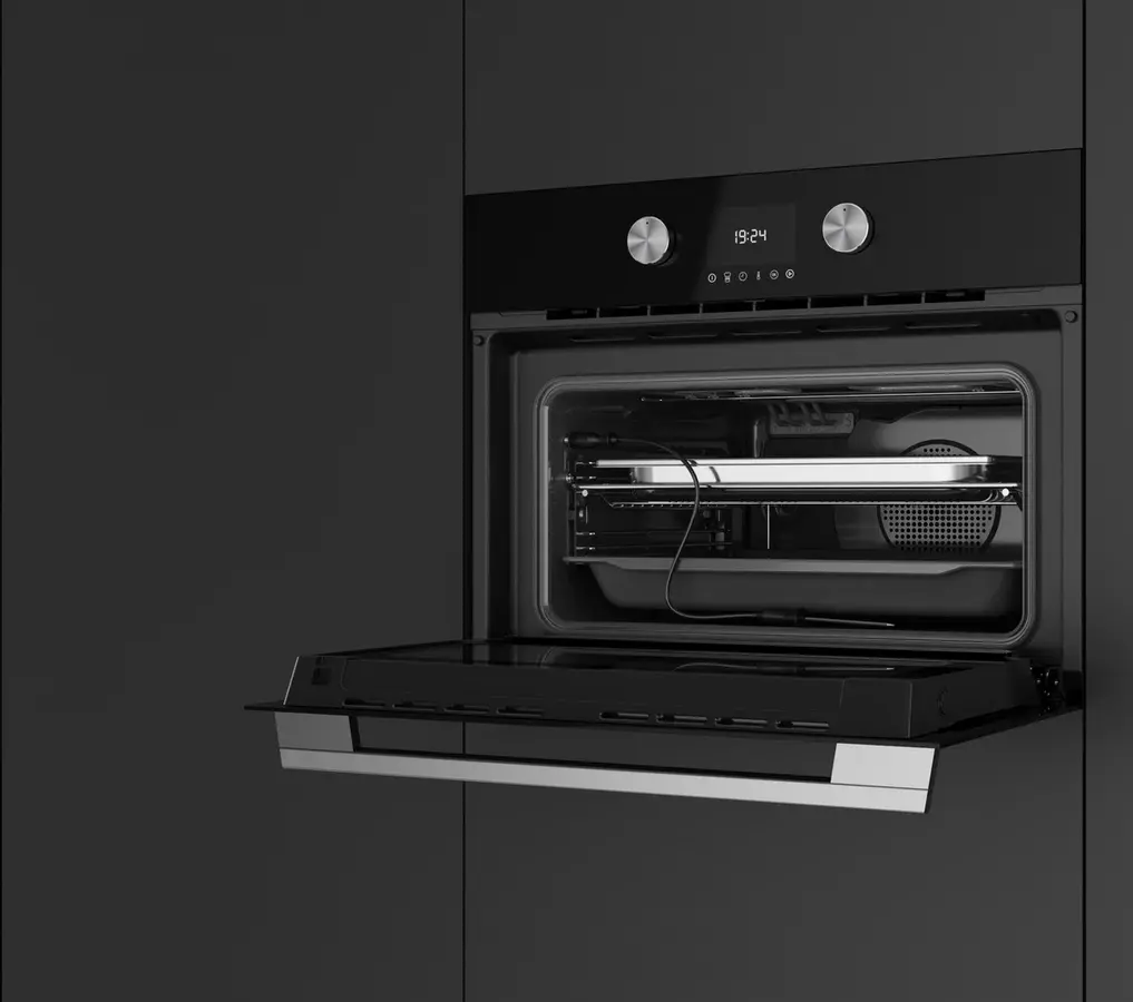 Cuptor Compact Multifunctional cu Abur Teka HLC 8470 SC BK, 44L, Clasa Energetică A+, HydroClean PRO, Ecran TFT Touch, Sticlă Neagră