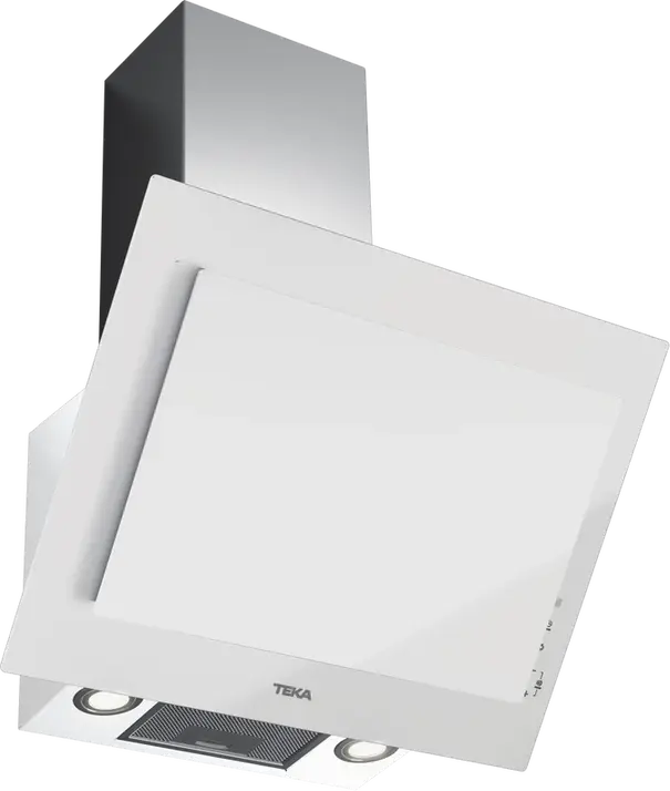 Hota Decorativă Verticală de Sticlă Teka DVT 68660 TBS, Albă, Aspirație Duală, Control Touch, 3+1 Viteze, Iluminare LED, Lățime 60cm, Urban Colors Edition