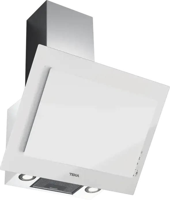 Hota Decorativă Verticală de Sticlă Teka DVT 68660 TBS, Albă, Aspirație Duală, Control Touch, 3+1 Viteze, Iluminare LED, Lățime 60cm, Urban Colors Edition