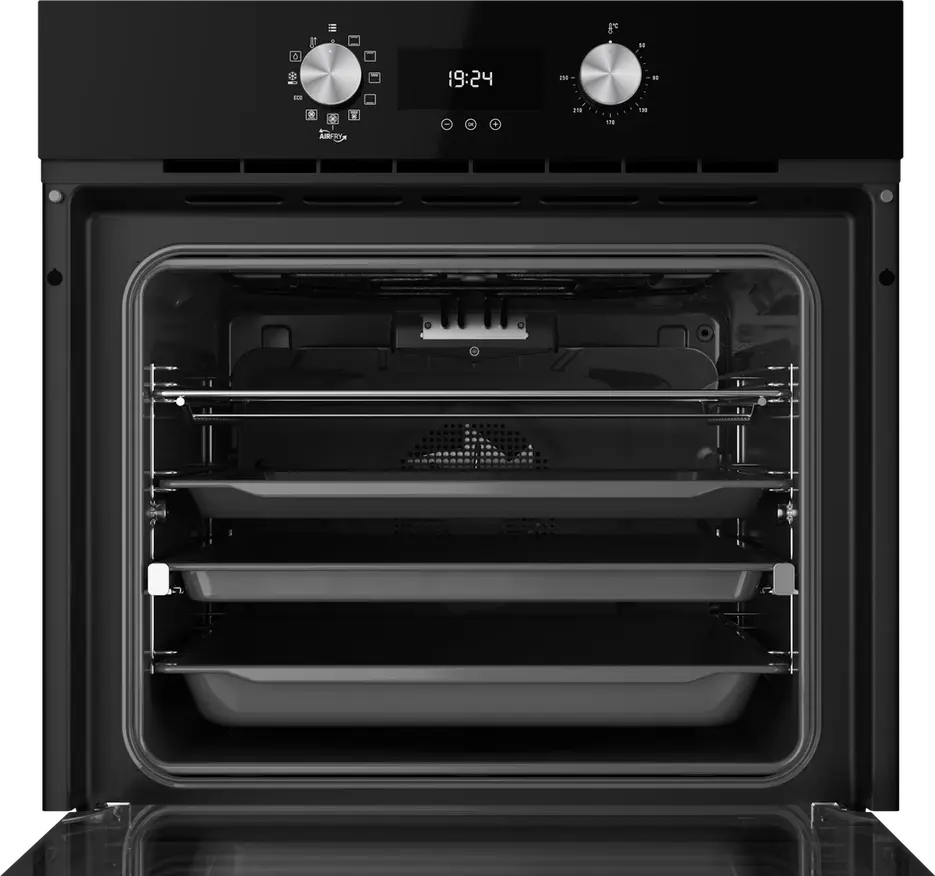 Cuptor Multifuncțional Teka HLB 8416 BK, Funcție AirFry, Sistem Surround Temp Turbo, Curățare HydroClean PRO, SoftClose, Șine Telescopice, Clasa A+, 70L