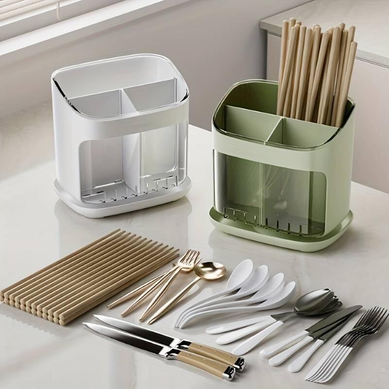 Modern Plastic Hygienic Kitchen Cutlery Organizer