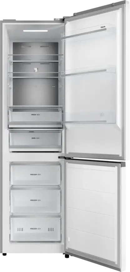 Frigider Combinat Teka RBF 68670 WH, Total No Frost, Motor Inverter, Control Electronic, Iluminare LED, Alb, Capacitate 378L, Dimensiuni 60x70x201 cm