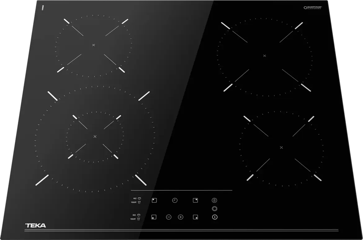 Teka TBC 64320 TTC BK Electric Vitroceramic Hob, 60 cm Black Glass, 4 Cooking Zones with Dual Circuit, Touch Control, Power Plus, Safety Lock