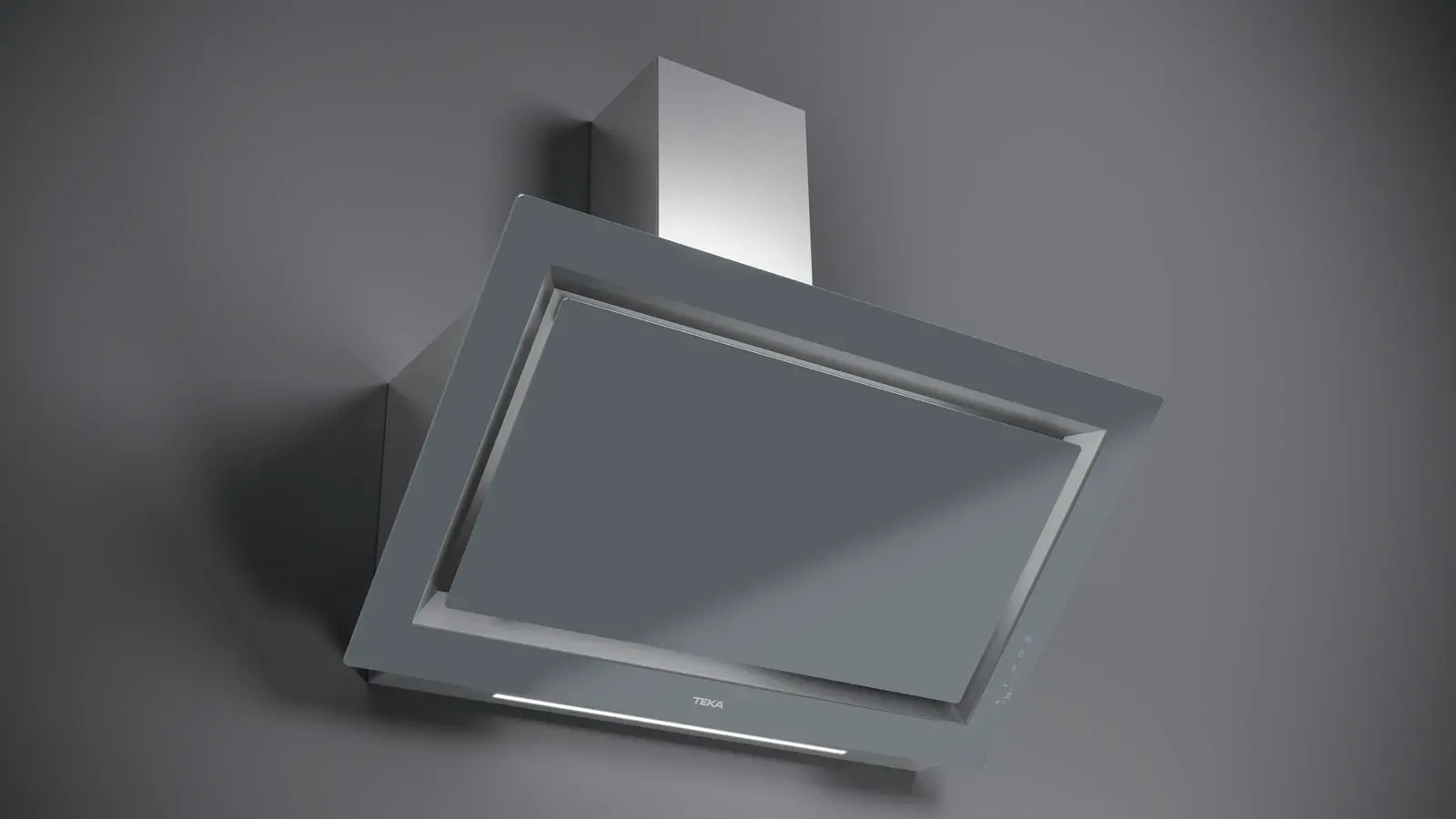 Teka DLV 98660 TOS ST Vertical Decorative Hood, Urban Colors Edition, Stone Grey, 900mm, Touch Control, LED Lighting, Rim Extraction, 696 m3/h Max
