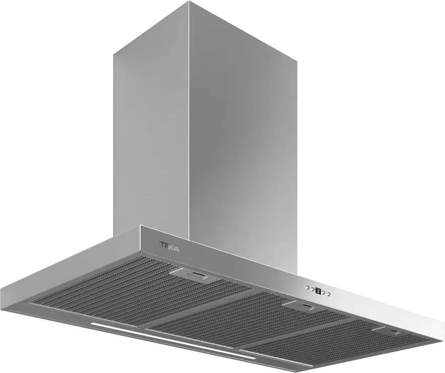 Hota Decorativă de Perete Teka DSH 986 Ultraslim, 90 cm Inox, Motor EcoPower, Iluminare LED, Timer, Capacitate Absorbție 735 m3/h, Clasa Energetică A