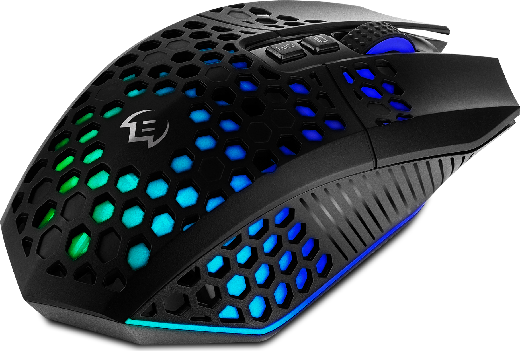 SVEN RX-G940W Wireless Gaming Mouse, Silent Buttons, Honeycomb Shell, RGB, 3600 DPI, 7 Buttons, 2.4GHz, Rechargeable