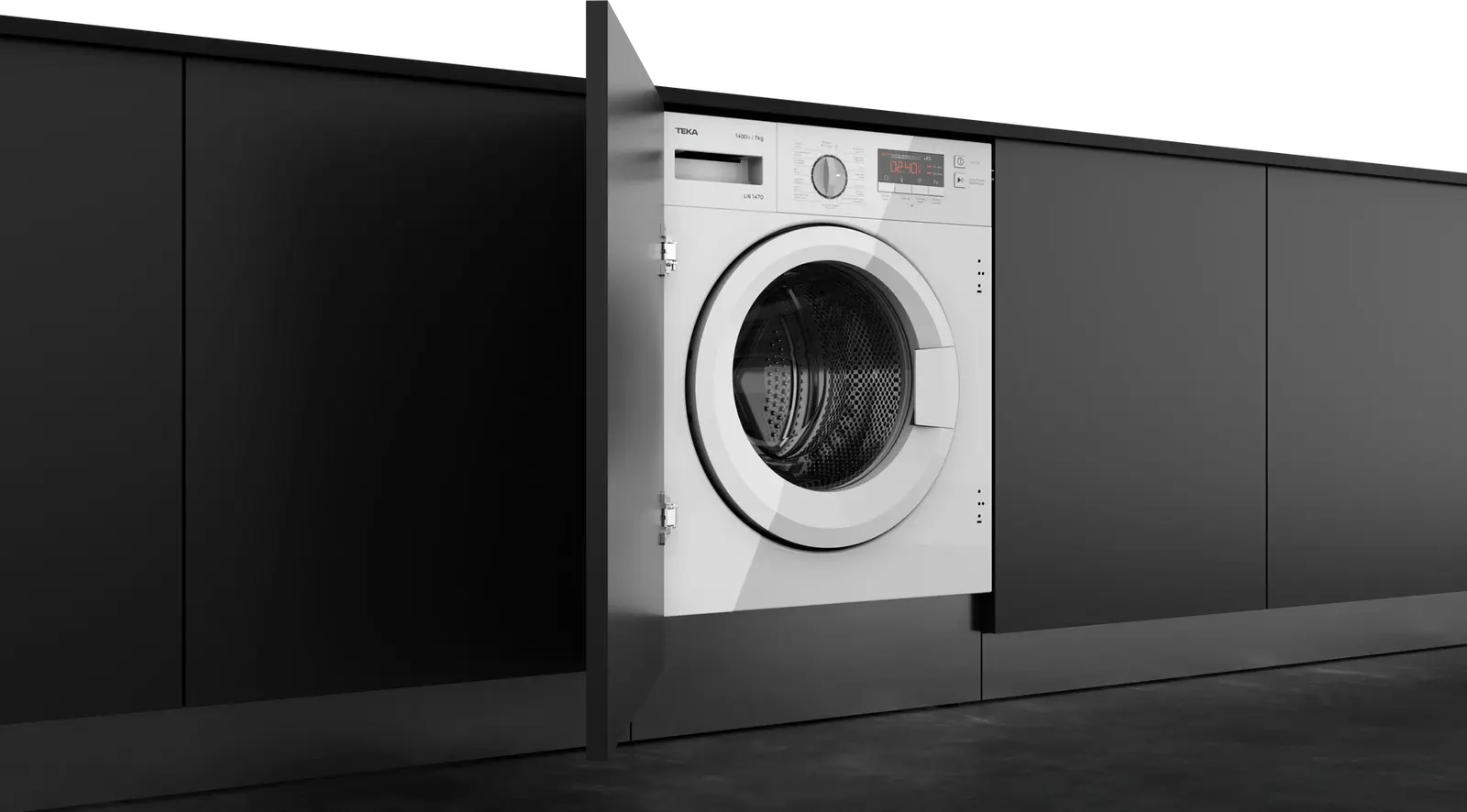 Teka LI6 1471 Built-in Washing Machine, 7kg Capacity, Inverter Motor, 1400 rpm Spin Speed, 16 Programs, Energy Class A, White