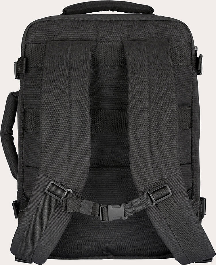 Rucsac de Calatorie Tucano Tugò M BKTUG3-M Cabin, Negru, pentru Laptop 15.6 inch sau MacBook Pro 16 inch, Capacitate 20L, Plastic Reciclat, Suport AirTag, 30x40x16 cm