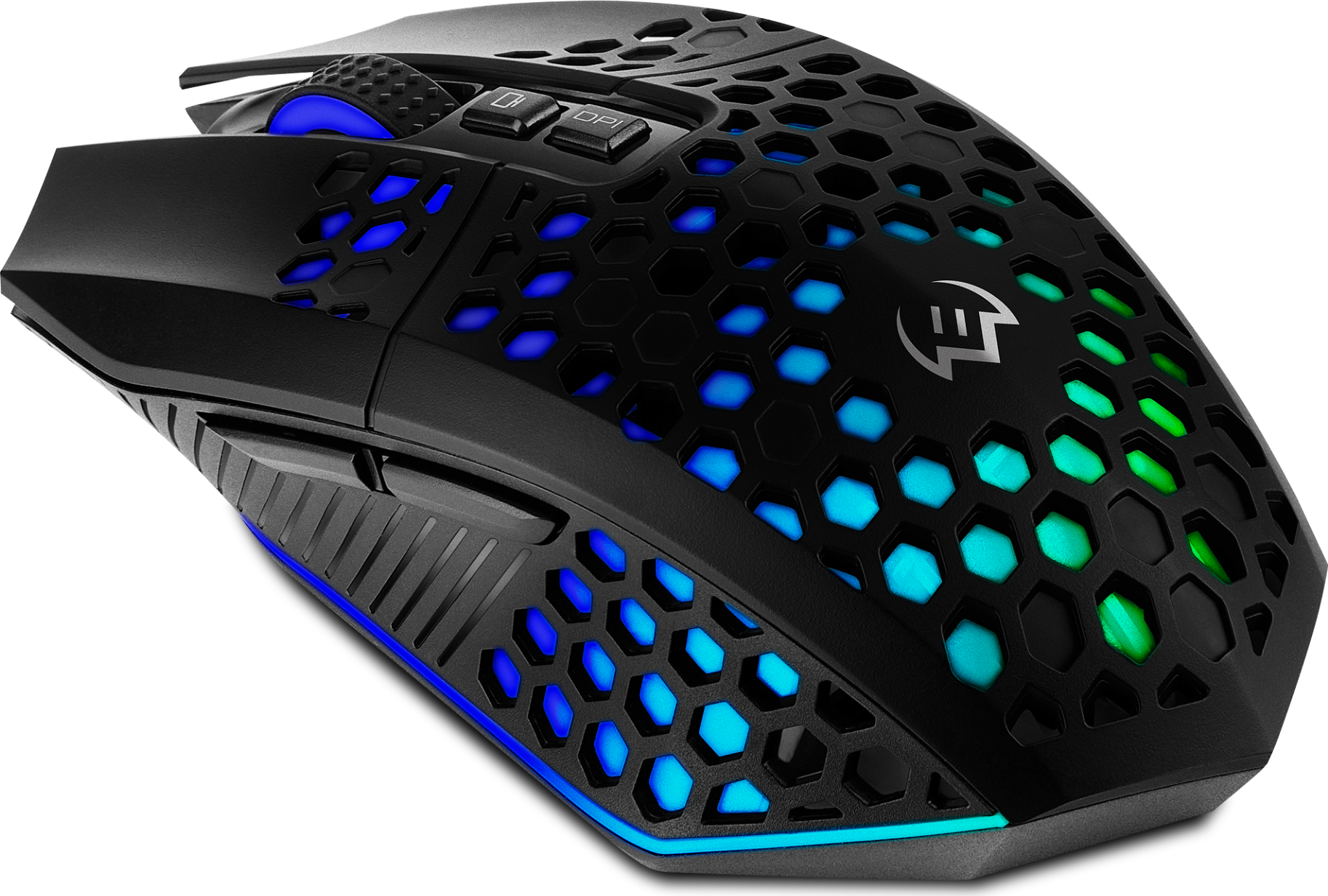 SVEN RX-G940W Wireless Gaming Mouse, Silent Buttons, Honeycomb Shell, RGB, 3600 DPI, 7 Buttons, 2.4GHz, Rechargeable