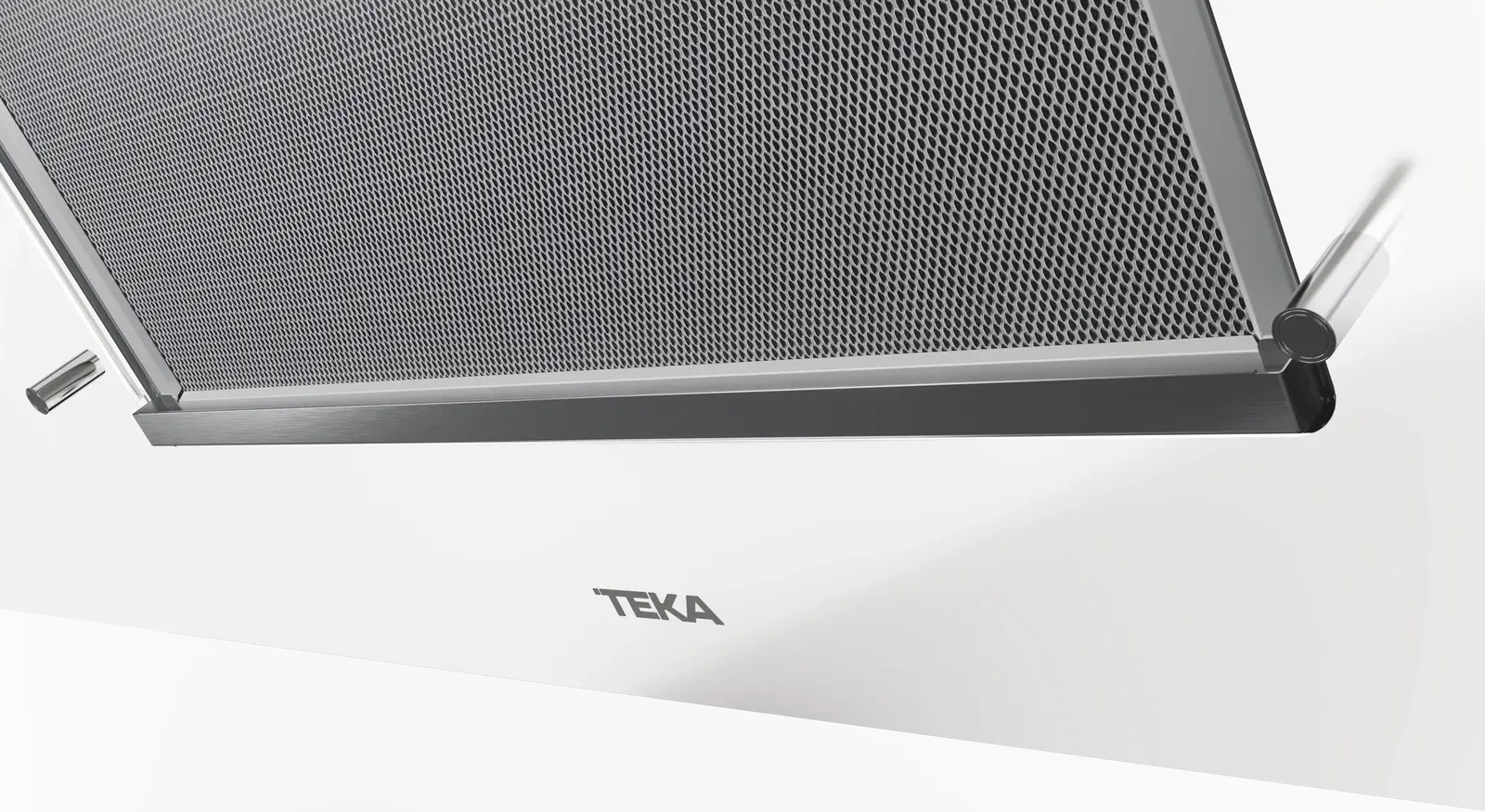 Teka DVT Pro 98660 TBS WH Vertical Decorative Hood, White Marble Glass Design, 900mm, Dual Aspiration Contour System, Touch Control, LED, FreshAir
