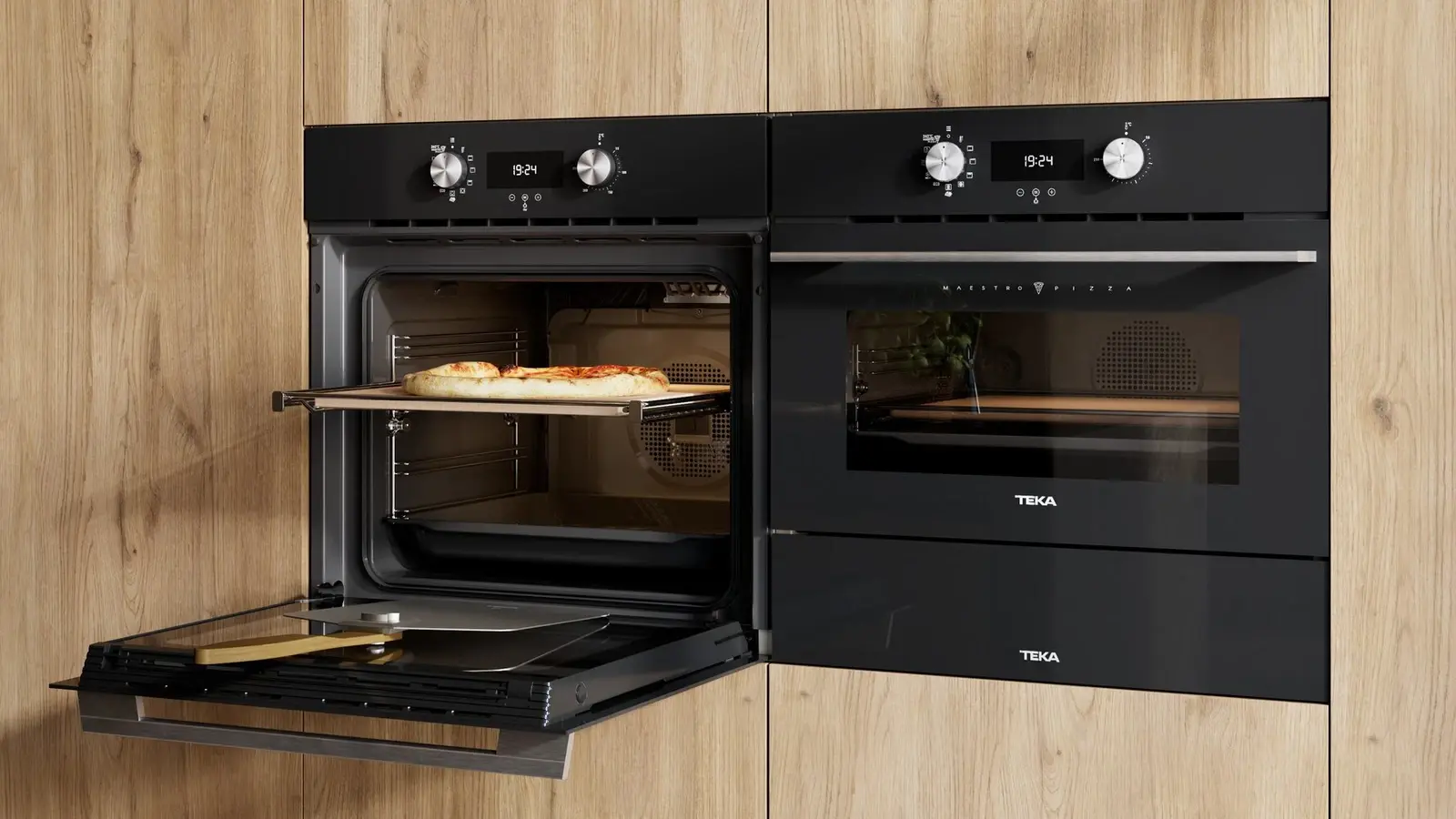Teka HLB 8510 P MastroPizza Built-in Oven, Pyrolysis & HydroClean PRO, 70L, A+ Energy Class, Surround Temp Turbo, Touch Control, SoftClose, Pizza Stone