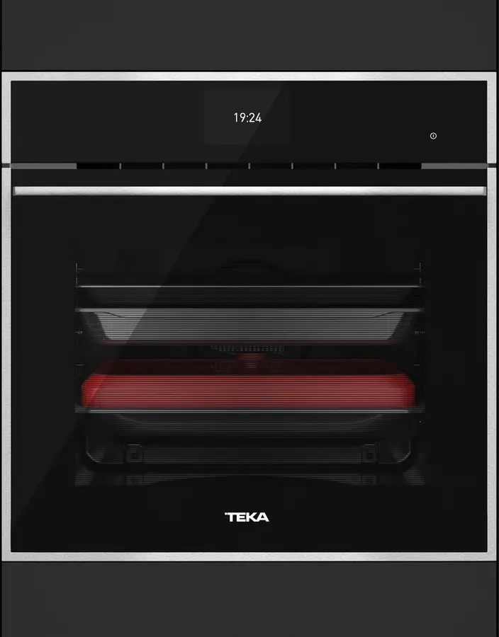 Cuptor Electric Multifunctional Teka iOVEN P SurroundTemp, Capacitate 70L, Clasa Energetică A+, Curățare DualClean Piroliză și HydroClean PRO, Control TFT Touch, Cristal Black