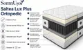 SomnUșor Lux Plus Ortopedic Orthopedic Mattress, 80x190/200, Bonell Spring System, Triple Jacquard Cover, 24 cm Height, High Elasticity Foam, Max Load 100 kg