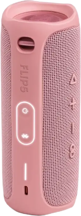 JBL Flip 5 Portable Bluetooth Speaker, Pink, 20W RMS, IPX7 Waterproof, 12h Battery Life, PartyBoost Stereo Pairing, USB Type-C Charging