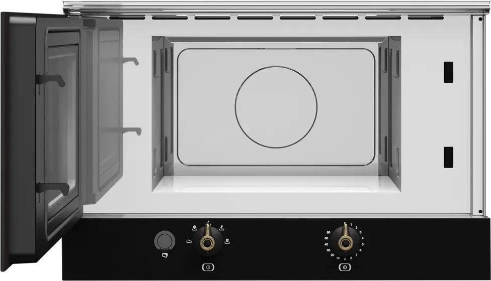 Cuptor cu Microunde Încorporabil Teka MWR 22 BI AT, Ediție Country Style, Antracit Brass, Capacitate 22L, Bază Ceramică fără Platan, 1400W, Inox