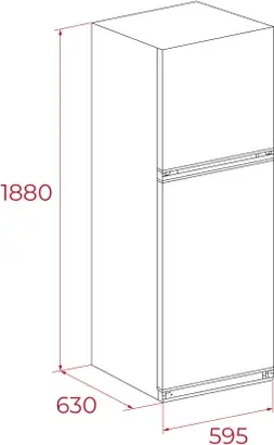Teka NFL 342 C E-INOX Free Standing Combi Refrigerator, Full No Frost, Bottom Freezer, 302L Net Volume, Energy Class E, Inox Fingerprint Proof